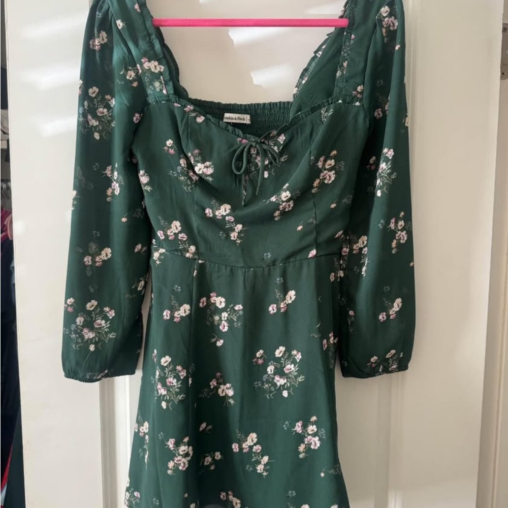 Abercrombie Floral Green Mini Dress